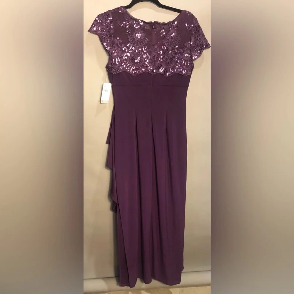 NWT Alex Evenings Long Column Dress with Sweetheart Neck Size 6 Petite - Picture 5 of 7